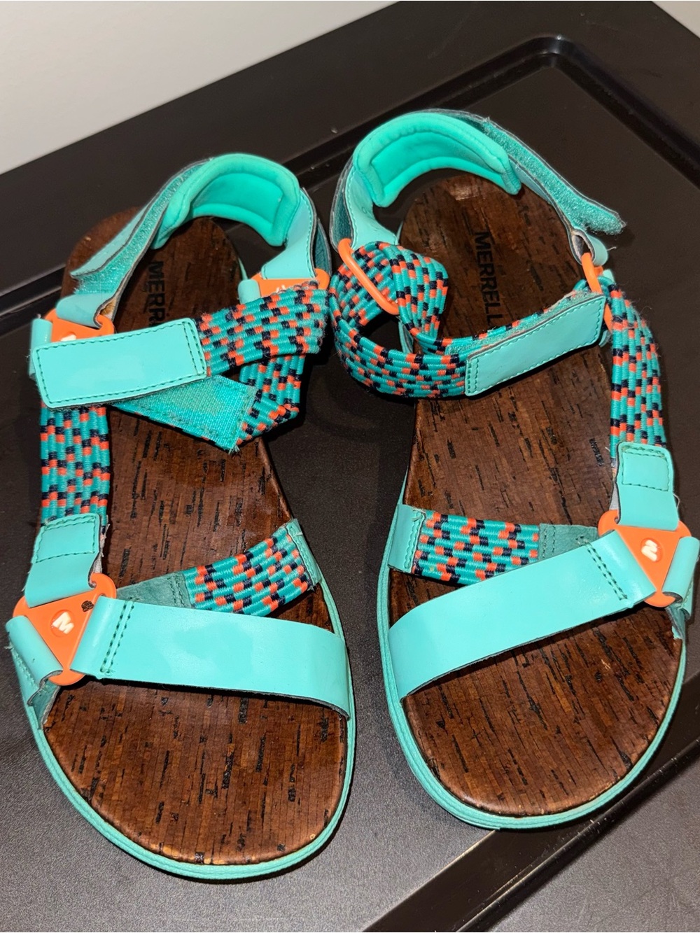Merrell Sandals Womens 6 Around Town Sunvue Strappy Multicolor Open Toe J94152